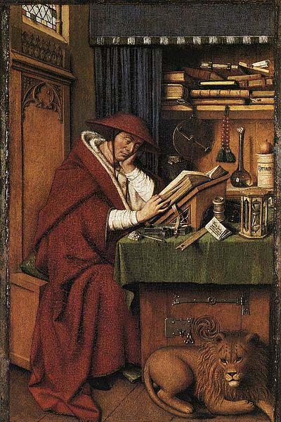 Jan Van Eyck St Jerome Sweden oil painting art